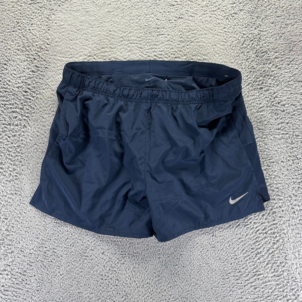 Nike Dri-Fit Short Men's XXL Blue Polyester Athletic Sweat Running Sports Swoosh